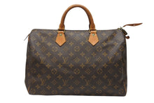 Load image into Gallery viewer, LOUIS VUITTON ルイヴィトン ハンドバッグ スピーディ35 M41524 PVCコーティングキャンバス レザー ブラウン ゴールド金具 美品 中古 4b004335