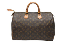 Load image into Gallery viewer, LOUIS VUITTON ルイヴィトン ハンドバッグ スピーディ35 M41524 PVCコーティングキャンバス レザー ブラウン ゴールド金具 美品 中古 4b004335