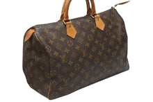 Load image into Gallery viewer, LOUIS VUITTON ルイヴィトン ハンドバッグ スピーディ35 M41524 PVCコーティングキャンバス レザー ブラウン ゴールド金具 美品 中古 4b004335