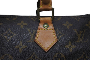 LOUIS VUITTON ルイヴィトン ハンドバッグ スピーディ35 M41524 PVCコーティングキャンバス レザー ブラウン ゴールド金具 美品 中古 4b004335
