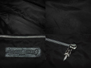 CHROME HEARTS クロムハーツ TOTE W SNP 3CEME 3セメタリークロスパッチ 2 スナップ トートバッグ ブラック シルバー925 美品 中古 4b004336 