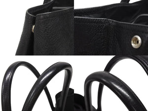 CHROME HEARTS クロムハーツ TOTE W SNP 3CEME 3セメタリークロスパッチ 2 スナップ トートバッグ ブラック シルバー925 美品 中古 4b004336 