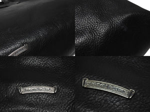 CHROME HEARTS クロムハーツ TOTE W SNP 3CEME 3セメタリークロスパッチ 2 スナップ トートバッグ ブラック シルバー925 美品 中古 4b004336 