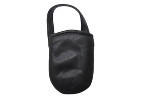 CHROME HEARTS クロムハーツ PHONE POUCH W/CH CROSS フォンポーチ W/CHクロス レザー シルバ−925 ブラック 美品 中古 4b004339 