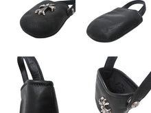 画像をギャラリービューアに読み込む, CHROME HEARTS クロムハーツ PHONE POUCH W/CH CROSS フォンポーチ W/CHクロス レザー シルバ−925 ブラック 美品 中古 4b004339 