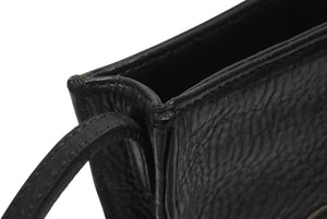 極美品 CHROME HEARTS クロムハーツ SQUARE POCKET BAG BS FLEUR スクエアポケット ショルダーバッグ BSフレア ブラック 中古 4b004340