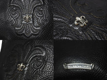 Load image into Gallery viewer, 極美品 CHROME HEARTS クロムハーツ SQUARE POCKET BAG BS FLEUR スクエアポケット ショルダーバッグ BSフレア ブラック 中古 4b004340