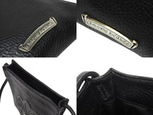 Load image into Gallery viewer, 極美品 CHROME HEARTS クロムハーツ SQUARE POCKET BAG BS FLEUR スクエアポケット ショルダーバッグ BSフレア ブラック 中古 4b004340