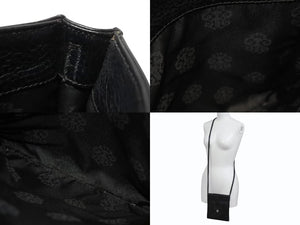 極美品 CHROME HEARTS クロムハーツ SQUARE POCKET BAG BS FLEUR スクエアポケット ショルダーバッグ BSフレア ブラック 中古 4b004340
