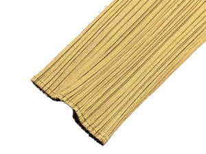 極美品 ISSEY MIYAKE イッセイミヤケ プリーツハイネックカットソー PLEATS PLEASE プリーツプリーズ ベージュ サイズM 中古 4b004346