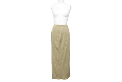 極美品 ISSEY MIYAKE イッセイミヤケ PLEATS PLEASE プリーツプリーズ ロングスカート PP04-JG113 サイズ3 カーキ系 中古 4b004350 