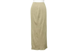 極美品 ISSEY MIYAKE イッセイミヤケ PLEATS PLEASE プリーツプリーズ ロングスカート PP04-JG113 サイズ3 カーキ系 中古 4b004350 