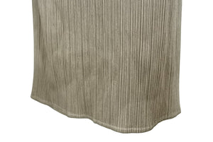 極美品 ISSEY MIYAKE イッセイミヤケ PLEATS PLEASE プリーツプリーズ ロングスカート PP04-JG113 サイズ3 カーキ系 中古 4b004350 