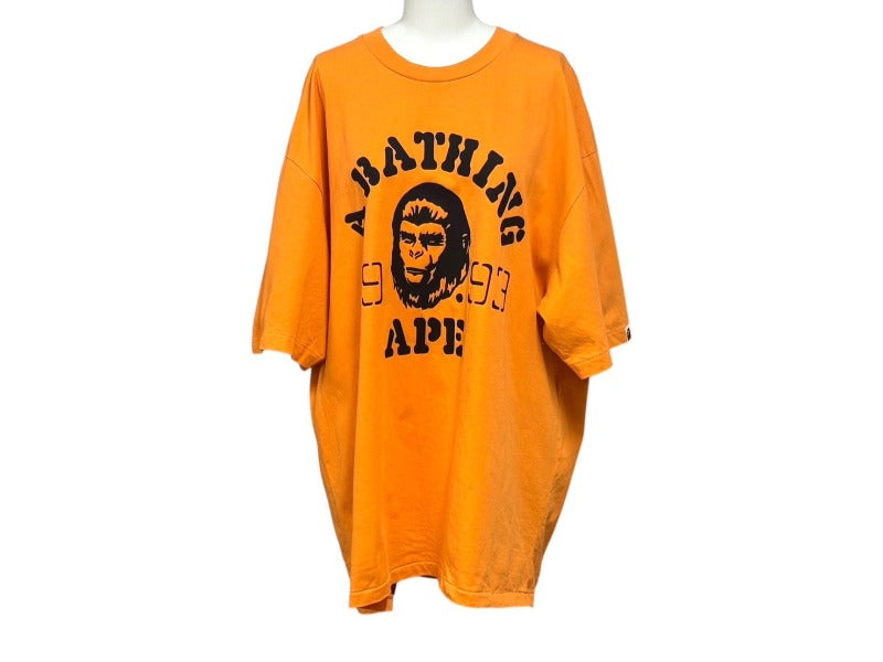 A BATHING APE アベイシングエイプ 半袖Tシャツ オレンジ