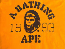 Load image into Gallery viewer, A BATHING APE アベイシングエイプ 半袖Ｔシャツ オレンジ コットン サイズL 001TEK301352M 美品 中古 4b004359