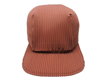 HOMME PLISSE ISSEY MIYAKE オム プリッセ イッセイミヤケ プリーツキャップ HP33AA403 ブラウン ポリエステル 美品 中古 4b004365