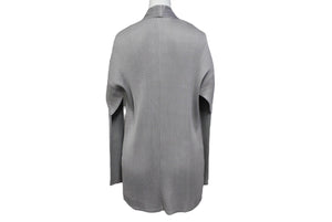 極美品 ISSEY MIYAKE イッセイミヤケ Vネック プリーツ長袖カットソー IM13-FJ025 サイズM グレー 中古 4b004371