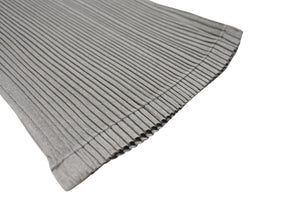 極美品 ISSEY MIYAKE イッセイミヤケ Vネック プリーツ長袖カットソー IM13-FJ025 サイズM グレー 中古 4b004371