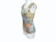 Load image into Gallery viewer, 極美品 ISSEY MIYAKE イッセイミヤケ PLEATS PLEASE プリーツプリーズ World Map Shirt タンクトップ PP81-JK591 サイズ3 中古 4b004372