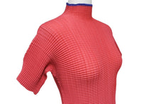 Load image into Gallery viewer, 極美品 ISSEY MIYAKE WHITE LABEL イッセイミヤケ ホワイトレーベル 半袖プリーツカットソー IM42FJ254 サイズ2 バイカラー 中古 4b004377