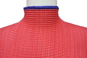 極美品 ISSEY MIYAKE WHITE LABEL イッセイミヤケ ホワイトレーベル 半袖プリーツカットソー IM42FJ254 サイズ2 バイカラー 中古 4b004377