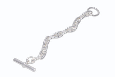 新品未使用 HERMES エルメス シェーヌダンクルGM ブレスレット 12コマ 新型 シルバー925 71.7g ジュエリー アクセサリー 小物 中古 4b004384