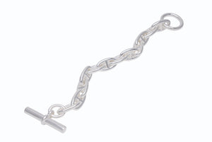 新品未使用 HERMES エルメス シェーヌダンクルGM ブレスレット 12コマ 新型 シルバー925 71.7g ジュエリー アクセサリー 小物 中古 4b004384