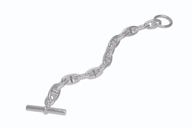新品未使用 HERMES エルメス シェーヌダンクルGM ブレスレット 13コマ 新型 シルバー925 74.9g ジュエリー アクセサリー 小物 中古 4b004385