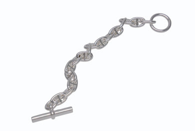 新品未使用 HERMES エルメス シェーヌダンクルPM ブレスレット H101993B 16コマ 重量約36.3g Ag925刻印 シルバー925 新型 中古 4b004389