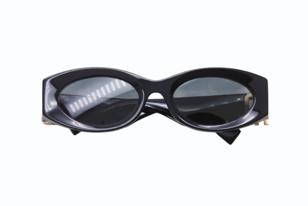 MIUMIU ミュウミュウ サングラス ブラック プラスチック 54□21 SMU11W レディース 美品 中古 4b004400