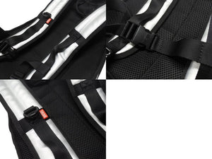 極美品 DIESEL ディーゼル バックパック リュック X09138 PR792 シルバー ブラック ポリウレタン ポリエステル 中古 4b004401