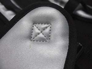 極美品 DIESEL ディーゼル バックパック リュック X09138 PR792 シルバー ブラック ポリウレタン ポリエステル 中古 4b004401