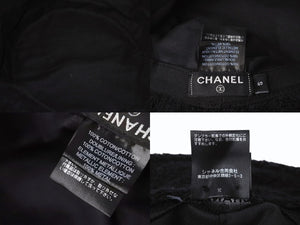 CHANEL シャネル バケットハット ココマーク WS4847 パイル地 サイズS ブラック 中古 4c067600