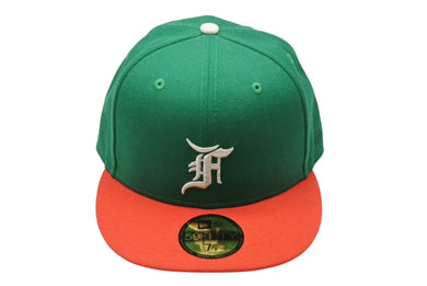 極美品 ESSENTIAL エッセンシャル FEAROFGOD フィアオブゴッド NEWERA ニューエラ 59FIFTY FITTED CAP ベースボールキャップ グリーン 中古 4b004406