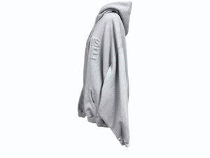 極美品 VETEMENTS ヴェトモン 24FW ILLUSION LOGO HOODIE フーディー パーカー UA65HD370G コットン グレー サイズXS 中古 4b004408