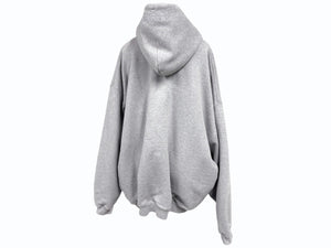 極美品 VETEMENTS ヴェトモン 24FW ILLUSION LOGO HOODIE フーディー パーカー UA65HD370G コットン グレー サイズXS 中古 4b004408