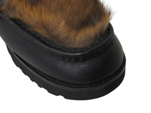 UGG AMBUSH Loafer アグ アンブッシュ ローファー 1172911 ブラック メタル シープスキン 美品 中古 4b004412