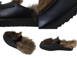 UGG AMBUSH Loafer アグ アンブッシュ ローファー 1172911 ブラック メタル シープスキン 美品 中古 4b004412