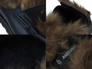 UGG AMBUSH Loafer アグ アンブッシュ ローファー 1172911 ブラック メタル シープスキン 美品 中古 4b004412