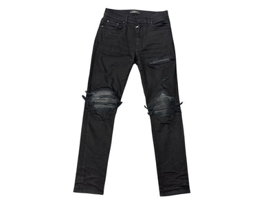 AMIRI アミリ MX1 バイカーデニムパンツ スキニージーンズ ブラックコットン 確かにサイズ31 メンズ 美品 中古 4b004418 