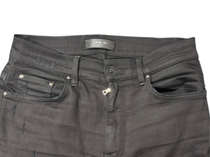 AMIRI アミリ MX1 バイカーデニムパンツ スキニージーンズ ブラックコットン 確かにサイズ31 メンズ 美品 中古 4b004418 