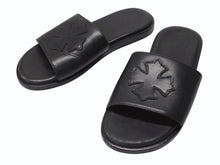 Load image into Gallery viewer, CHROME HEARTS クロムハーツ CH SLIDE CHスライド レザーサンダル サイズ37 CHプラスパッチ ホースシュー ブラック 美品 中古 4b004899