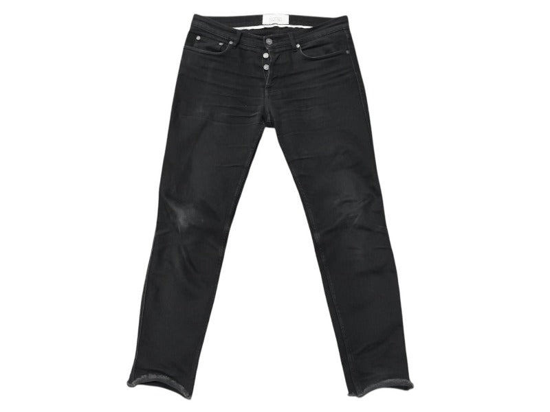 GIVENCHY ジバンシー デニムパンツ スキニー ブラック コットン 確か 30 中古 4b004419 