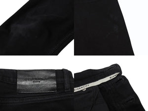 GIVENCHY ジバンシー デニムパンツ スキニー ブラック コットン 確か 30 中古 4b004419 