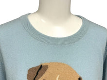 Load image into Gallery viewer, Lucien Pellat-Finet ルシアンペラフィネ ニット セーター ドッグ セーター ブルー カシミヤ 美品 中古 4b004422