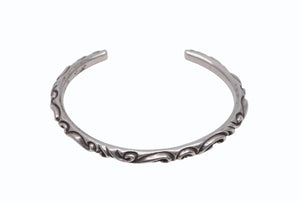 CHROME HEARTS クロムハーツ BANGLE SCOLL スクロールバンド バングル ブレスレット 重量約18.3g 1998/.925刻印 シルバー925 美品 中古 4b004425