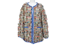 Load image into Gallery viewer, 極美品 CHANEL シャネル ツイードジャケット ノーカラー 2017SS マルチカラー コットン サイズ48 P56265V4229 中古 4b004428