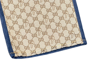 極美品 GUCCI×PALACE グッチ×パレス GG-Pパターン バギージーンズ GGスプリームキャンバス 723927 XDCAP サイズ30 ブルー 中古 4b004429 