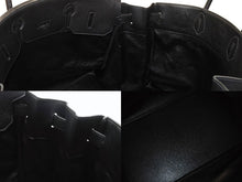 Load image into Gallery viewer, HERMES エルメス オータクロア45 ハンドバッグ ブラック トゴ ゴールド金具 □C刻印 美品 中古 4b004433