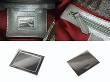 Load image into Gallery viewer, 極美品 FENDI フェンディ マンマバケット ワンショルダーバッグ 8BR600 ズッカ柄 ラインストーン ラメ シルバー ゴールド 中古 4b004444